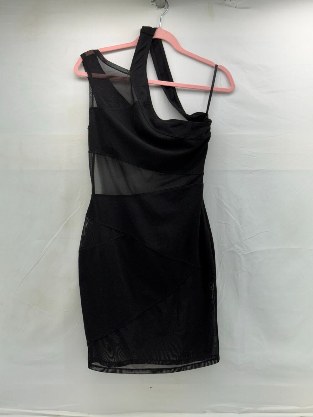 Dreamgirls black 1 shoulder L body contour dress  party